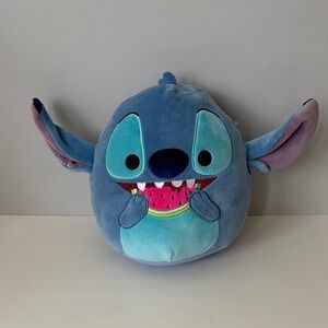 Disney Stitch Plush Stuffed Toy Holding Watermelon – Blue Soft Kids Plush